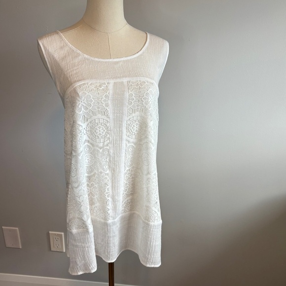 Spense, Women's Sleeveless, Lace, White Top, SZ 1X - Picture 1 of 8